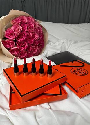 Помада для губ hermès rouge набір