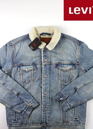 👾 джинсова шерпа куртка levi’s э