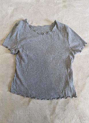 Стильна футболка в рубчик, shein, xl