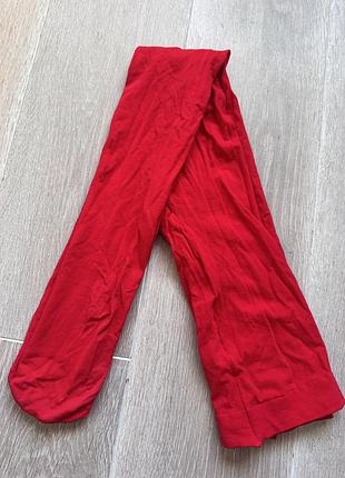 Колготки щільні червоні one size 2