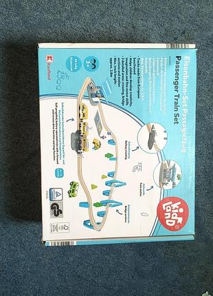 Нова дерев'яна залізниця kidland passenger train set (50 елементів)