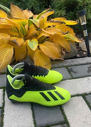 Футбольные бутсы копочки adidas x 18.3 fg junior (db2418) оригинал - размер 35 (22 см) / идеальное состояние