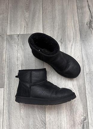 Ugg 36/37 чёрные женские уги оригинал короткие