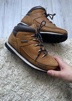Черевики timberland шкіряні з нубуком коричневі