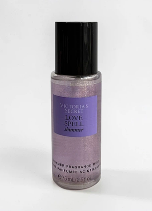 Мини мист спрей с шиммером для тела victoria’s secret love spell shimmer 75 мл