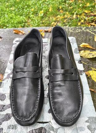 Шкіряні лофери чорного кольору cole haan howland driving penny оригінал р. 42 мокасини туфлі