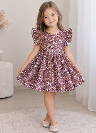 Нарядное платье в пайетки для девочки 4-5 лет