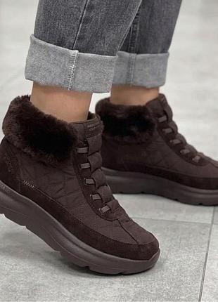 Красиві утеплені напівчеревики skechers /сша/