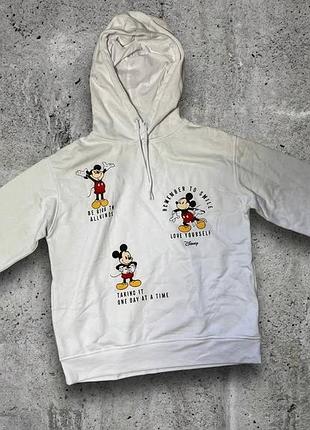 Уютное белое худи disney с микки маусом