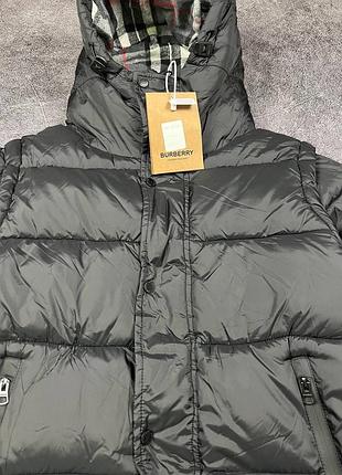 Пуховик burberry чорний 4