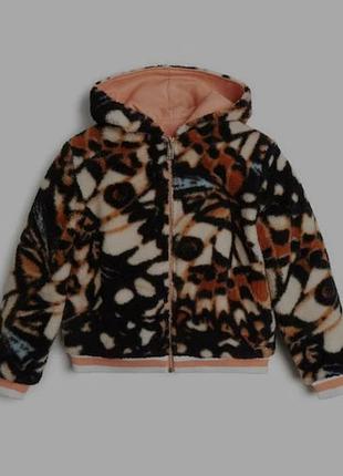 Двостороння куртка guess з екошкіри та екохутра з капюшоном (р. 14 років / 165 см)