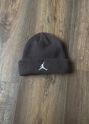 Оригинальная стильная шапка air jordan jumpman cuff beanie бини fz2055-237 унисекс one size зимний стиль streetwear sportswear