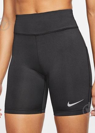 Жіночі спортивні велосипедки nike чорні з високою талією