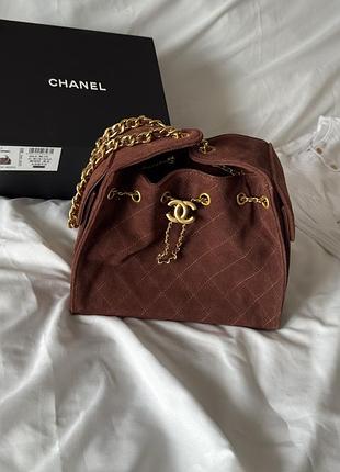 Chanel 27 mini handbag brown/gold