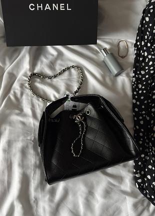 Chanel mini handbag 26c black/silver 26 х 19 х 12 см
