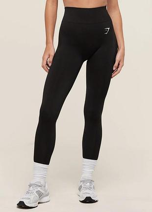 Легінси gymshark vital sculpt seamless leggings, black, розмір m