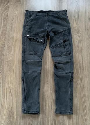 Мужские оригинальные джинсы с карманами g-star raw airblaze 3d skinny