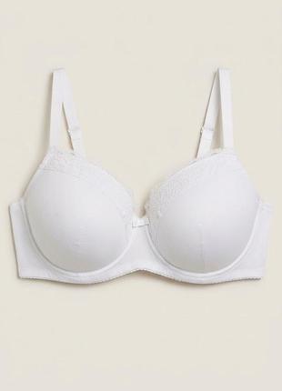 Бюстгальтер белый уплотненный без косточек m&amp;s collection 30e 65f