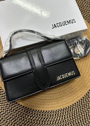Сумка jacquemus жіноча чорна жакмюс сумочка через плече кросбоді сумка женская жакмюс