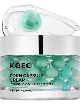 Новий капсульний крем для обличчя koec pdrn capsule cream з гіалуроновою кислотою та пептидами, 50 мл