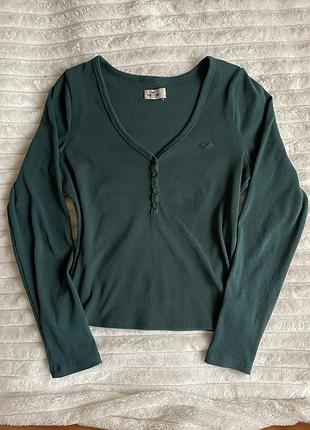 Вінтажна зелена трикотажна кофта hollister