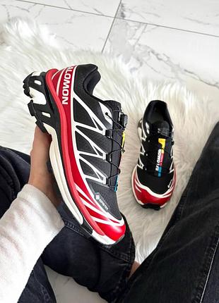 Salomon xt-6 black red gore-tex