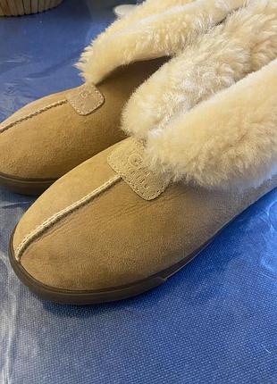 Капці ugg бежеві замшеві з хутром