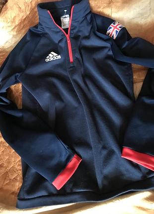 Реглан adidas термо на флісі синій розмір s