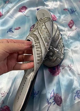 Жіночі атласні мюлі капці р 7/8 26-26,5 см comfees