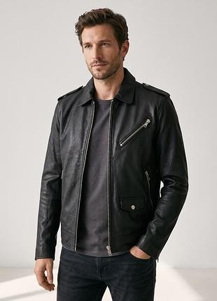 Стильная мужская кожаная куртка-косуха the kooples