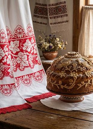 Весільний рушник ручної роботи вишитий хрестиком