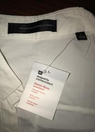 Steffen schraut-нова біла дизайнерська блуза оверсайз! р.-44/464 фото