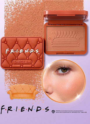 Бархатные румяна для лица friends sheglam take a seat velvet sofa blush (6371)