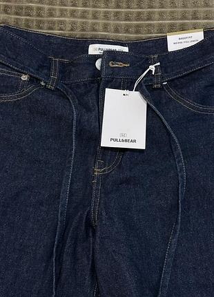 Джинси pull&bear baggy fit темно-сині розмір 36
