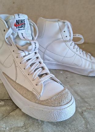 Кожаные высокие кроссовки кеды nike blazer mid'77 se dance (gs) оригинал - 36.5 р. / 23.5 см