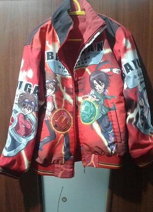 Вітровка дитяча bakugan червона з аніме принтом