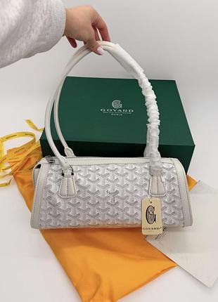 Goyard bonbonniere white canvas 30x13x10