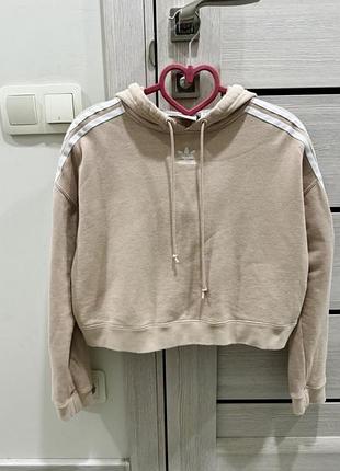 Худі жіноче adidas укорочене бежеве, персикове