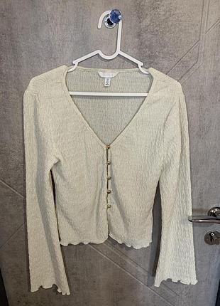 Укорочений текстурований кардиган h&m🤍