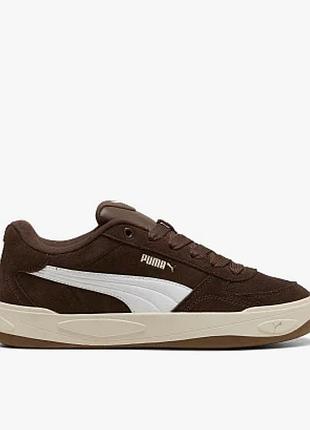 Нові кросівки puma замшеві темно-коричневі на платформі