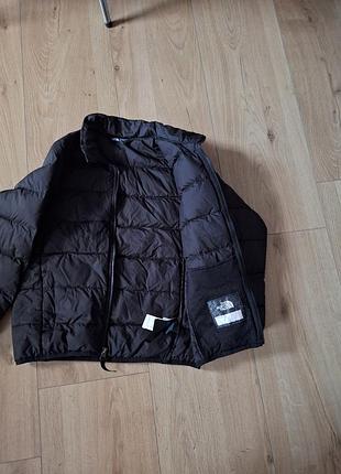 Куртка the north face стьобана чорна 2