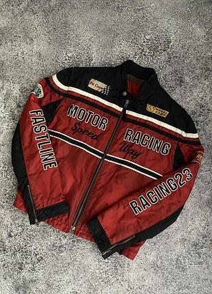 Вінтажна гоночна куртка cordon sport 70212 vintage racing jacket y2k (розмір l)