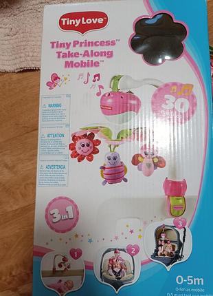 Музичний мобіль tiny love tiny princess take-along mobile для дівчинки рожевий