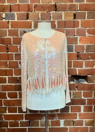 Moschino cheap and chic кардиган паєтки шовк 90-ті 46 (l)