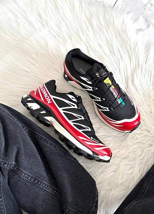 Кросівки salomon xt-6 black red gore-tex🖤❤️
