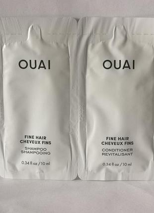 Набір пробників для догляду за тонким волоссям ouai fine hair sample duo 2*10 мл