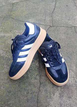 Кросівки adidas samba шкіряні на платформі 3