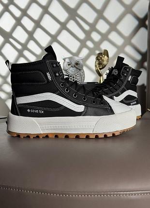 Женские кроссовки vans sk8-hi mte-3 fur w black white