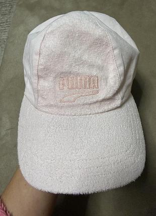 Жіноча бейсболка puma рожева махрова