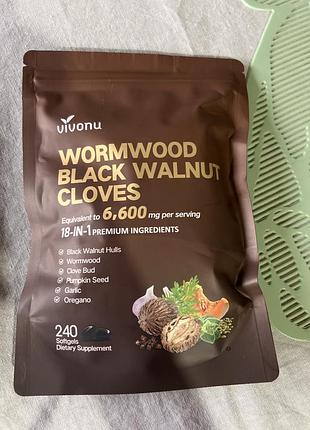 Дієтична добавка vivonu wormwood black walnut cloves 240 капсул